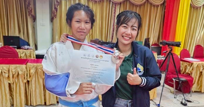 ผลการแข่งขันกีฬายูโดยุวชนเยาวชนชิงแชมป์ประเทศไทย ครั้งที่ 29 ด.ญ. ณัฐณิชา สมครอง รางวัลเหรียญเงิน